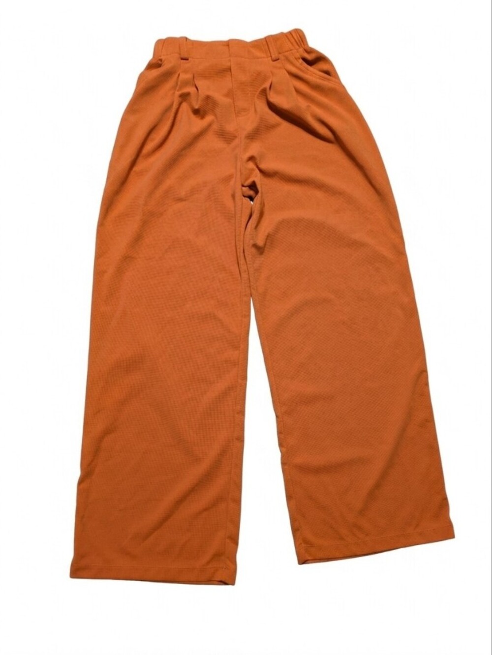 Halara Flex High Waisted Wide Leg Pants Womens Small S Tall Waffle Orange Fall